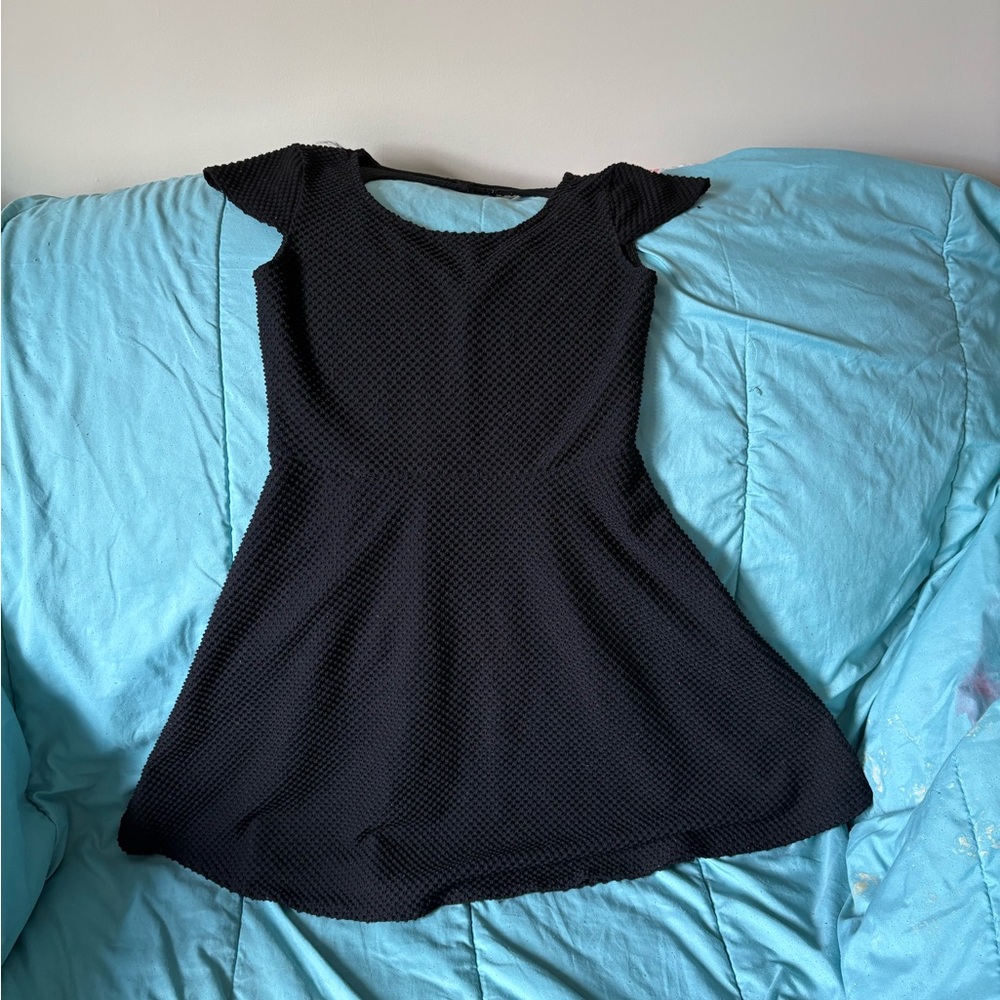Elegant Black Textured Dress
